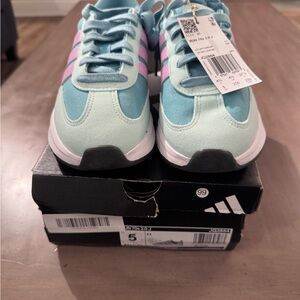 Adidas 2.0 70s Aqua and Pink Running Shoes Sneakers